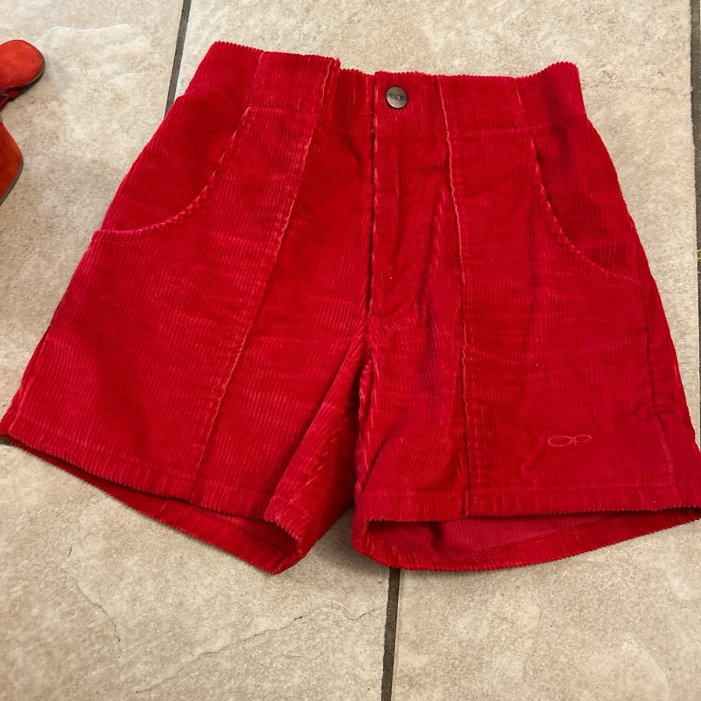 Corduroy red deadstock OP high waisted shorts